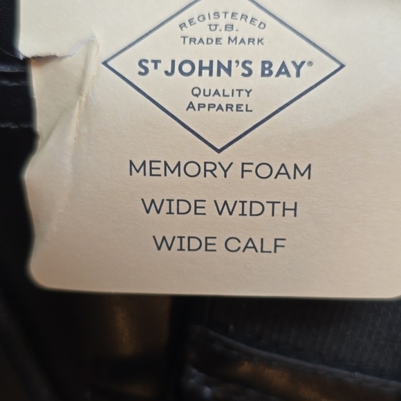 St. John's Bay Sleek Black Over the Knee Boots with a buckle accent - Picture 12 of 14